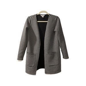 Christopher & Banks Striped Open Front Sweater Small